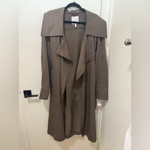 Avec Les Filles Taupe Trench Coat